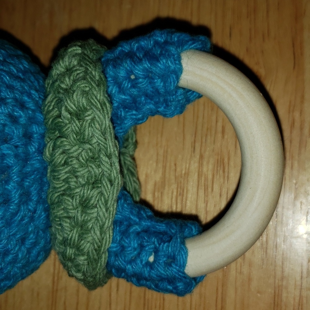 Crochet Bunny Teething Rattle - Picture 4 of 4